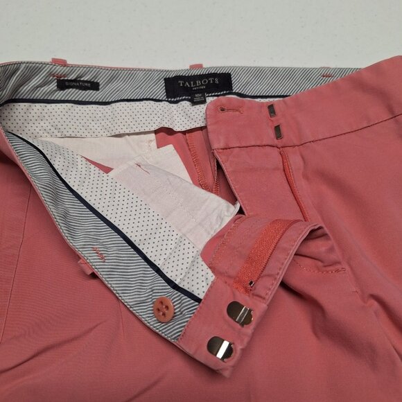 Talbots Signature Crop Petite Pant Capri Light Pink Womens 10 P Short Work Offic - Picture 3 of 7